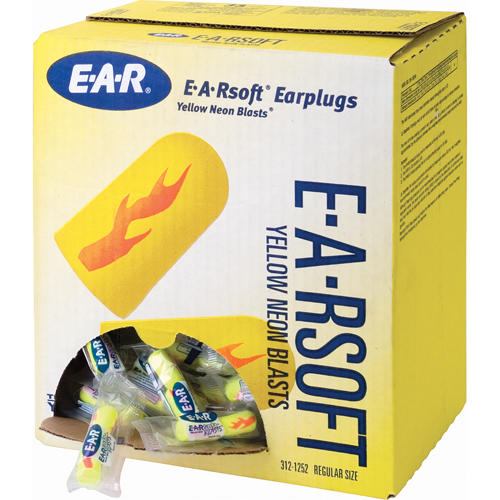 E-A-Rsoft Yellow Neon Blasts Earplugs, Bulk - Polybag Equipment World