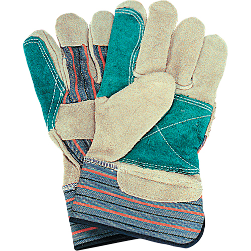 Double-Palm Fitters Gloves, Large, Split Cowhide Palm, Cotton Inner Lining Equipment World