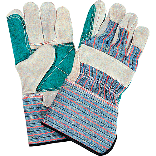 Standard Quality Double Palm Fitters Glove, Large, Split Cowhide Palm, Cotton Inner Lining Equipment World