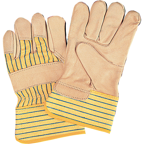 Standard-Duty Dry-Palm Fitters Gloves, Medium, Grain Cowhide Palm, Cotton Inner Lining Equipment World