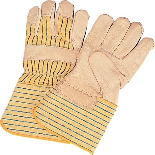 Standard-Duty Dry-Palm Fitters Gloves, Large, Grain Cowhide Palm, Cotton Inner Lining Equipment World