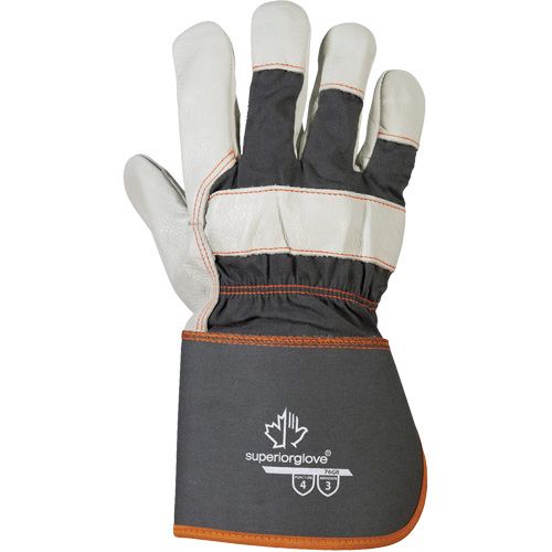Endura&reg; Fitters Work Gloves, One Size, Grain Cowhide Palm, Cotton Inner Lining Equipment World