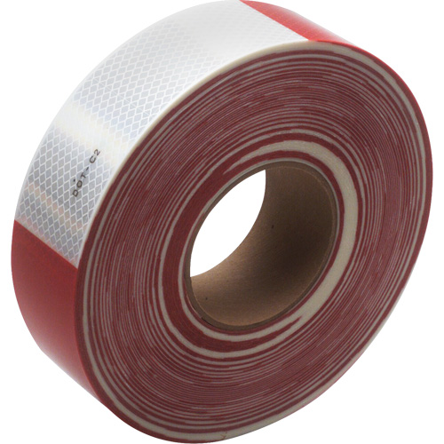 3M Scotchlite Diamond Grade Conspicuity Sheeting Series 984, 2" W x 150' L, Red & White Equipment World