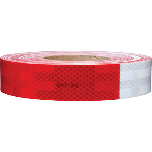 3M Scotchlite Diamond Grade Conspicuity Sheeting Series 985, 2" W x 12" L, Red & White Equipment World