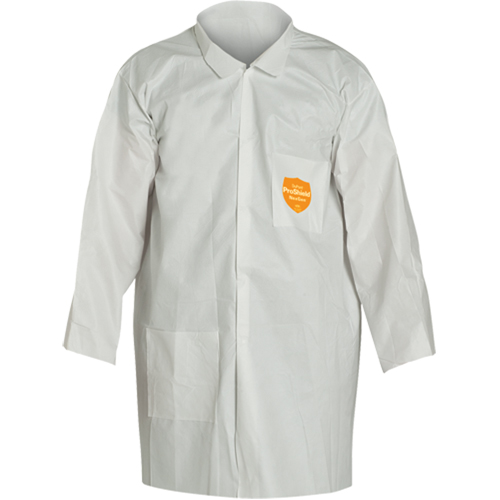 ProShield&reg; 60 Lab Coat, Microporous/Polypropylene, White, Medium Equipment World