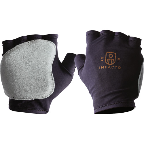 Anti-Impact Fingerless Left-Hand Glove, X-Small, Split Leather Palm, Slip-On Cuff Equipment World