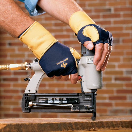 Premium Impact & Repetitive Strain Protective Left-Hand Glove, Size X-Small, Grain Leather Palm Equipment World