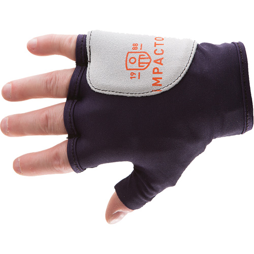 Palm/Side Fingerless Protection Gloves - Right, X-Small, Suede Palm, Slip-On Cuff Equipment World