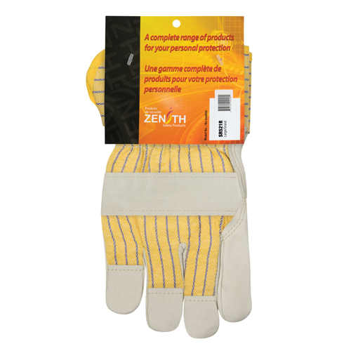 Winter-Lined Patch-Palm Fitters Gloves, Large, Grain Cowhide Palm, Cotton Fleece Inner Lining Equipment World