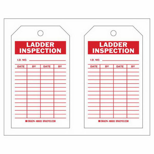 &eacute;tiquettes de rapport d'inspection, Polyester, 4" la x 7" h, Anglais Equipment World