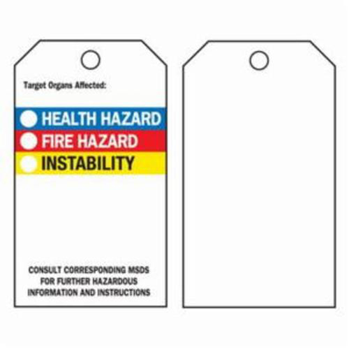 Right-To-Know Tags, Polyester, 3" W x 5-3/4" H, English Equipment World