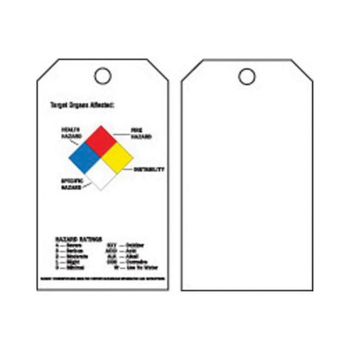 Right-To-Know Tags, Polyester, 3" W x 5-3/4" H, English Equipment World