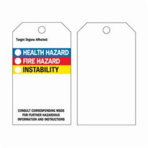 Self-Laminating Right-To-Know Tags, Polyester, 3" W x 5-3/4" H, English Equipment World