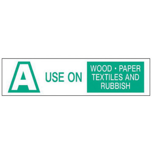 "A Use on Wood Paper Textiles and Rubbish" Labels, 6" L x 1-1/2" W, Green on White Equipment World