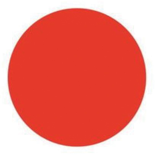 Round Write-On Labels, Circle, 1.5" L x 1.5" W, Red Equipment World