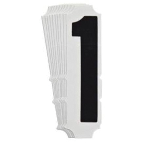 Quick-Align&reg; Individual Gothic Number and Letter Labels, 1, 4" H, Black Equipment World