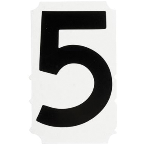 Quick-Align&reg; Individual Gothic Number and Letter Labels, 5, 4" H, Black Equipment World