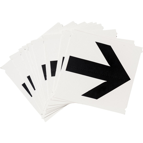 Quick-Align&reg; Individual Gothic Number and Letter Labels, Arrow Symbol, 4" H, Black Equipment World