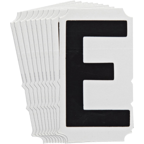 Quick-Align&reg; Individual Gothic Number and Letter Labels, E, 4" H, Black Equipment World