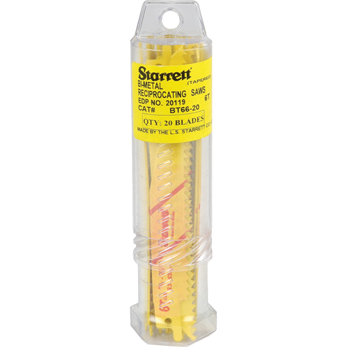Lames droites pour scies alternatives Fastcut, Bim&eacute;tal, 6 Dents par pouce, 6" lo x 3/4" la Equipment World