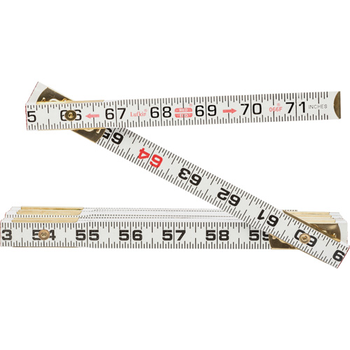 Red End&reg; Flat Reading Rule, 6' L, Wood Equipment World