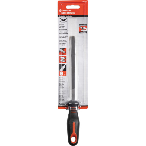Single Cut File with Ergonomic Handle, Rectangular, 6", Bastard Equipment World