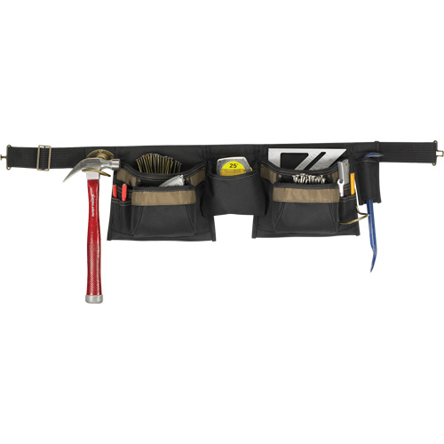 Deluxe Tool Belt Combo, Polyester, Black Equipment World
