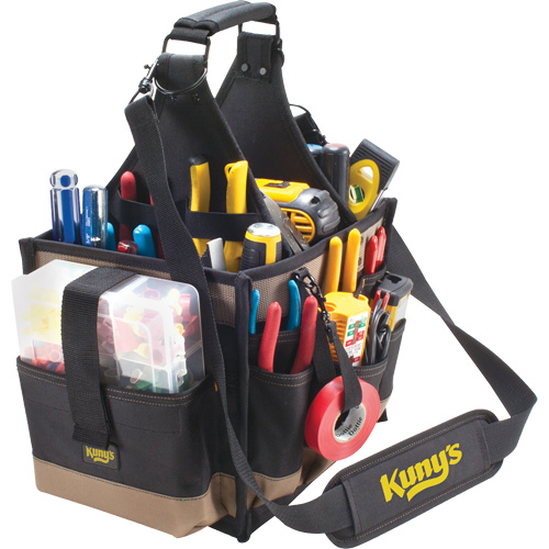 Large Electrical & Maintenance Tool Carrier, Polyester, 23 Pockets, Black Equipment World