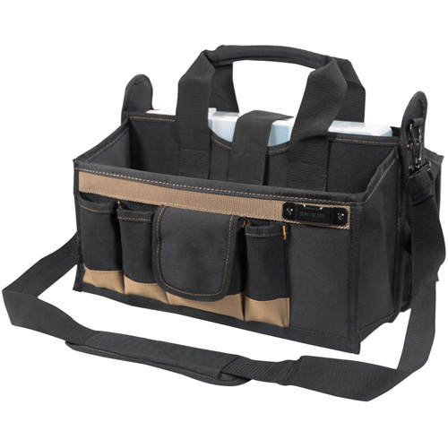 Center Tray Tool Bag, Canvas, 16 Pockets, Black Equipment World