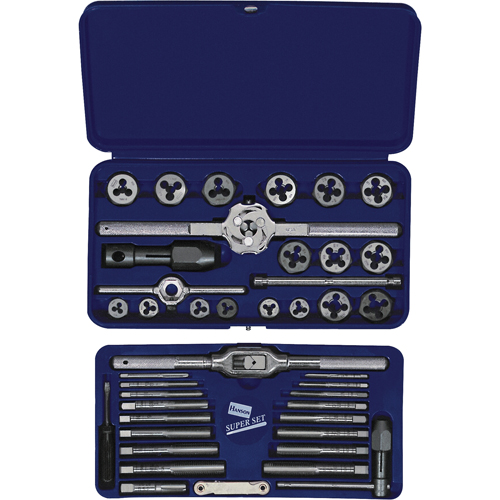 Hanson&reg; Metric Tap & Hex Die Set, 25 Pieces Equipment World