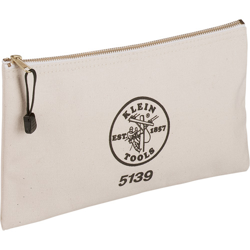 Zipper Tool Pouch, Canvas, 1 Pockets, Beige Equipment World