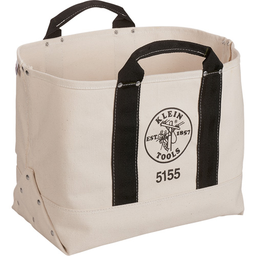 Heavy-Duty 17" Tool Bag, Canvas, 1 Pockets, Beige/Black Equipment World