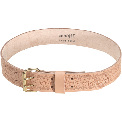 Heavy-Duty Embossed Tool Belt, Leather, Tan Equipment World