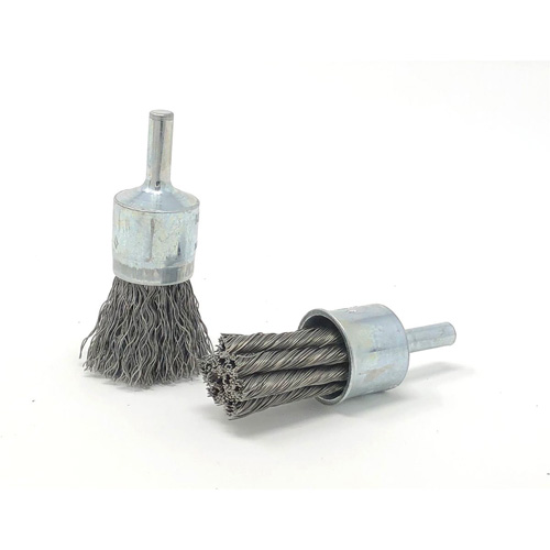 Brosse mont&eacute;e &agrave; fils ondul&eacute;s, 3/4" dia., dia. Des fils 0,014", Tige 1/4" Equipment World
