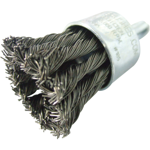 Knotted Wire End Brushes, 1" Dia., 0.020" Wire Dia., 1/4" Shank Equipment World