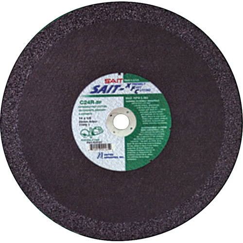 C24R Concrete High Speed Cut-Off Wheel, 12" x 1/8", 1" Arbor, Type 1, Aluminum Oxide, 6300 RPM Equipment World