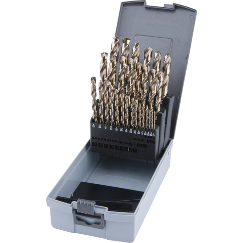 Jobber Length Drill Bit Set, 29 Pieces, High Speed Cobalt Equipment World