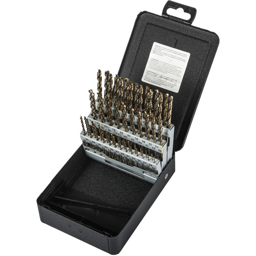 Jeu de forets s&eacute;rie courte, 60 morceaux, Acier rapide au cobalt Equipment World