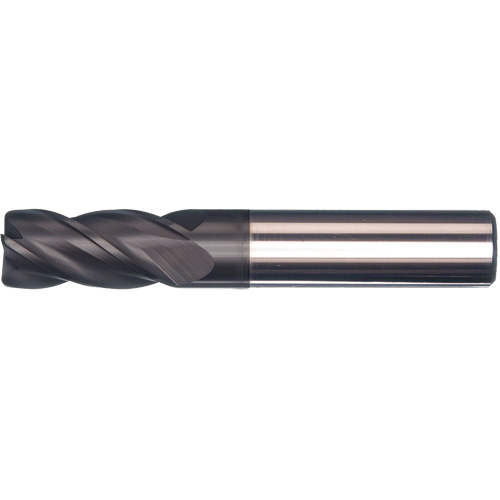 Unequal Helix End Mill, 1/2" Dia., 3" L, 4 Flutes, 1/2" Shank, Carbide Equipment World
