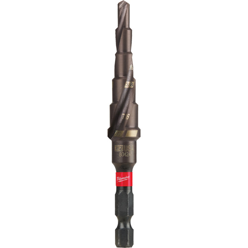 #2 Shockwave Impact Duty Step Drill Bit, 3/16" - 1/2" , 1/16" Increments, Titanium Equipment World