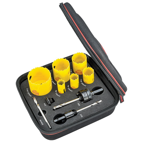 Plumber's Deep Cut Hole Saw Kit, 10 Pieces Equipment World