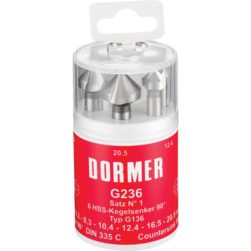 90° Countersink Set, 6 Pieces Equipment World