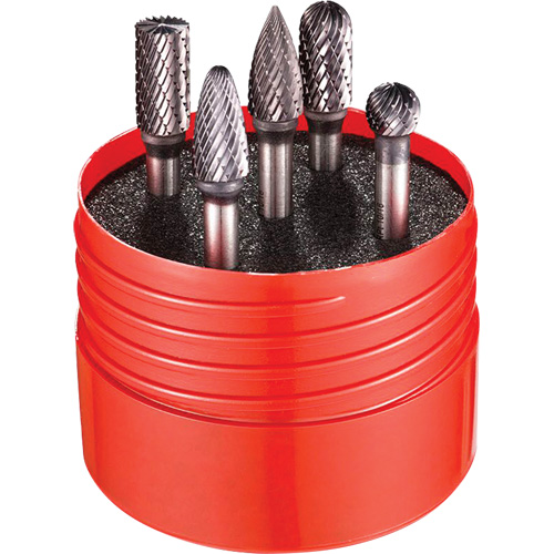 Double Cut Rotary Burr Set, 5 Pieces Equipment World
