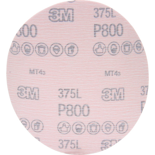 Disque &agrave; pellicule Hookit 375L, dia 6", Grain P800, Oxyde d'aluminium Equipment World