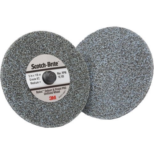 Roloc Deburr & Finish Pro TR Unitized Wheel, 2" x 1/4", Medium Grit, Ceramic Equipment World