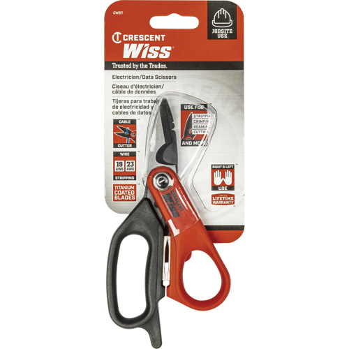 Electrician's Data Shears, 6", Rings Handle Equipment World