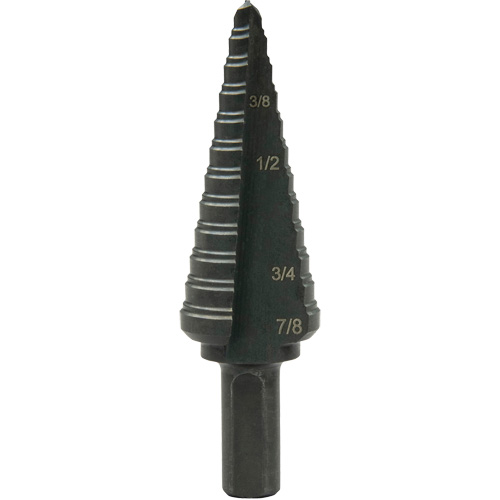 Multi-Hole Step Bit, 3/16"/4.8 mm - 7/8"/#4/22.2 mm  Equipment World