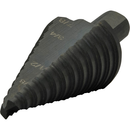 Multi-Hole Step Bit, 3/16"/4.8 mm - 7/8"/#4/22.2 mm  Equipment World