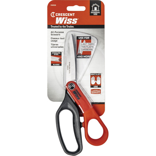 Stainless Steel All Purpose Tradesman Shears, 8-1/2", Rings Handle Equipment World