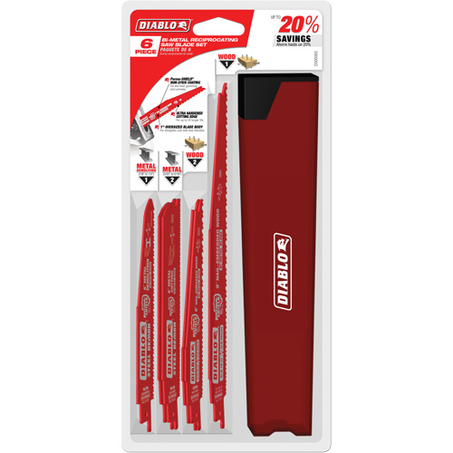 Ensemble de lames de scie alternative pour la coupe/d&eacute;molition du bois avec clous Equipment World